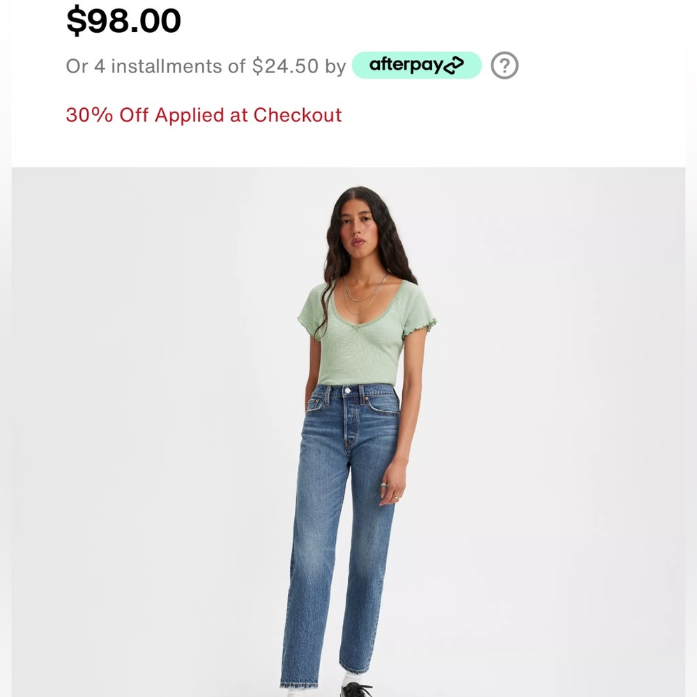 Levi wedgie straight jeans